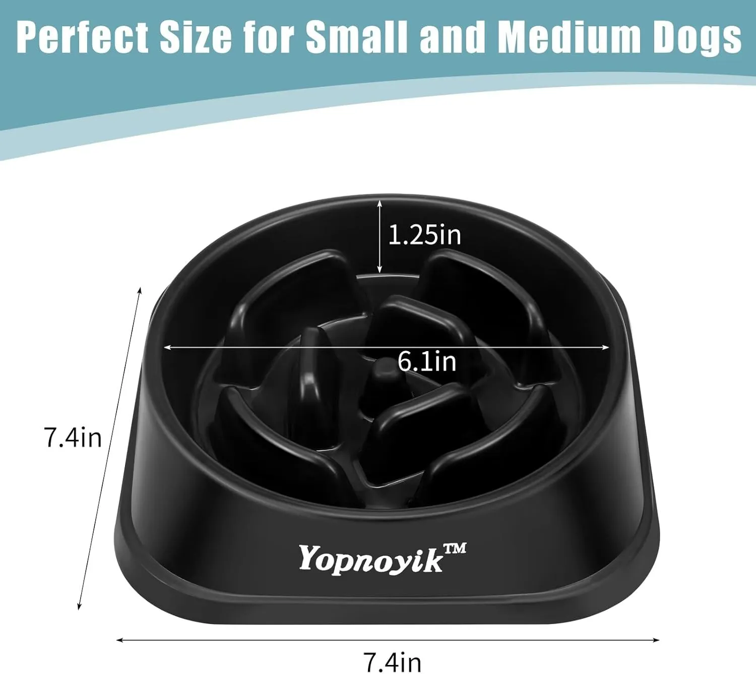 2 Pack Slow Feeder Dog Bowls for Healthy Eating, Non-Slip and Anti-Choking Design, Reduces Bloating & Overeating for Small & Medium Dogs and Cats, Easy to Clean