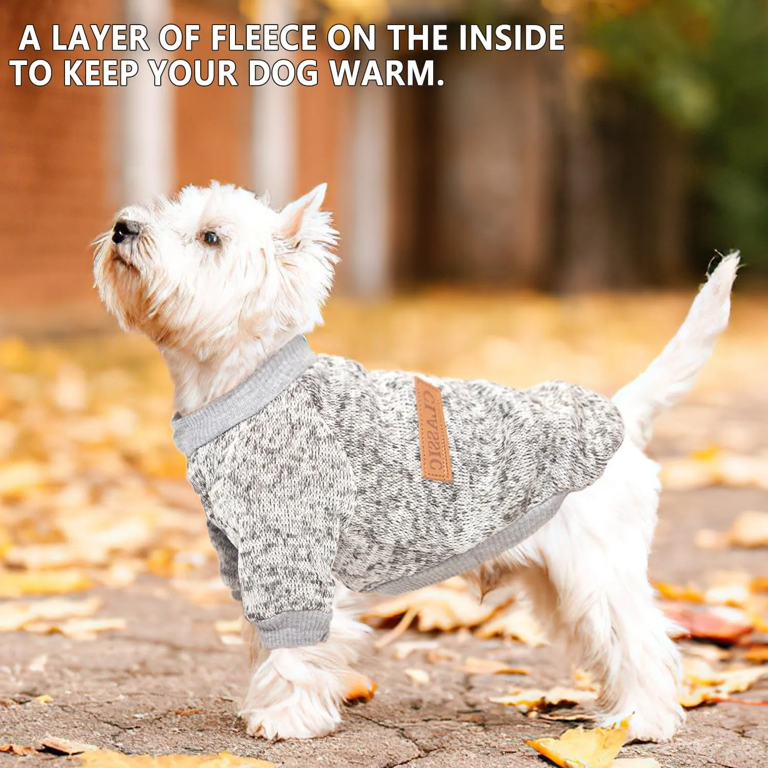 2 Pieces Dog Sweaters for Small Dogs Fall Clothes Male Winter Fleece Puppy Sweater Warm Thick Outfit Pet Small Dog Sweater for Boy Girl Yorkie Chihuahua,XS