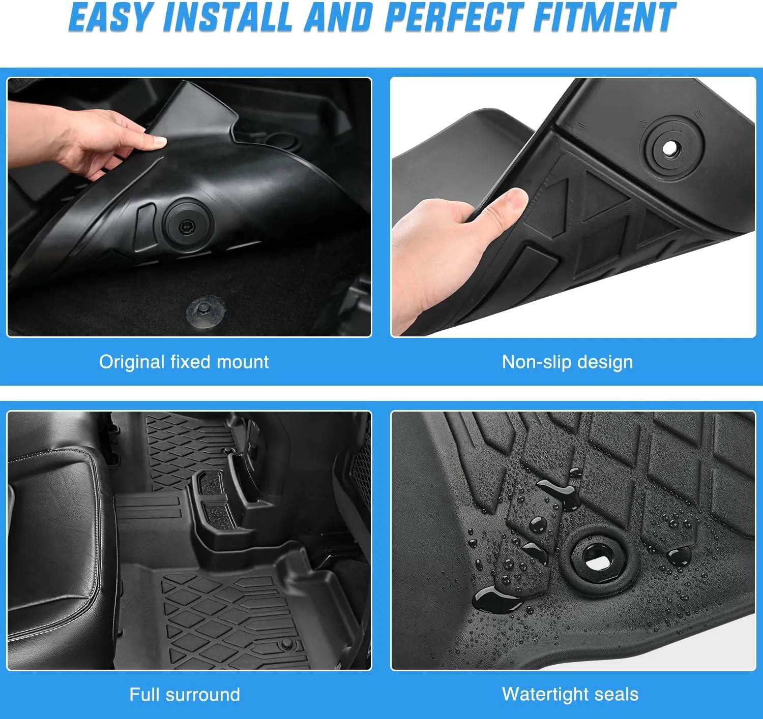 2014-2019 Toyota Highlander 7 & 8 Seats TPE Floor Mats