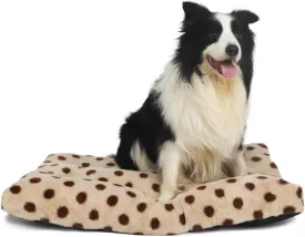 36 Inch Dog Crate Bed Washable Anti-Slip Short Plush Fits Dog Bed 36x23 Crate Beds for Medium Dogs, Camel