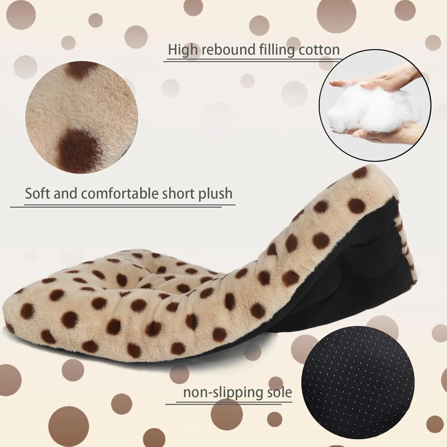 36 Inch Dog Crate Bed Washable Anti-Slip Short Plush Fits Dog Bed 36x23 Crate Beds for Medium Dogs, Camel