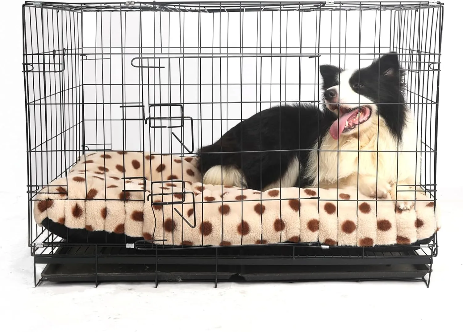36 Inch Dog Crate Bed Washable Anti-Slip Short Plush Fits Dog Bed 36x23 Crate Beds for Medium Dogs, Camel