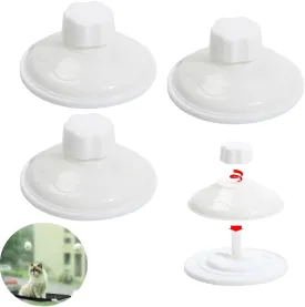 4 Pack Cat Bed Window Suction Holder Replacement with Anchor Screws Cordless Cat Window Perch Suction Cups Holders for EZ Mount Kitty Sill Window Hammock Bed Seat Felt Kitten Car Bed Road Trip