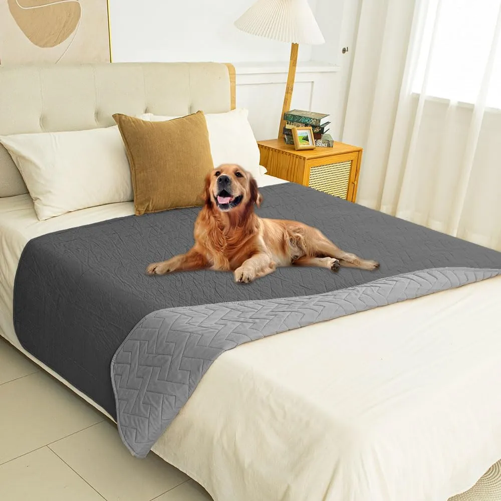 Ameritex 100% Waterproof Dog Bed Blankets Double Sided Dog Couch Cover Knurling Pattern pet Bed Cover Reversible Furniture Couch Sofa Car for Puppy Kids