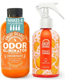 ANGRY ORANGE Air Freshener & Pet Odor Eliminator  8 oz Concentrate (Makes 128 oz)   6 oz Air Freshener