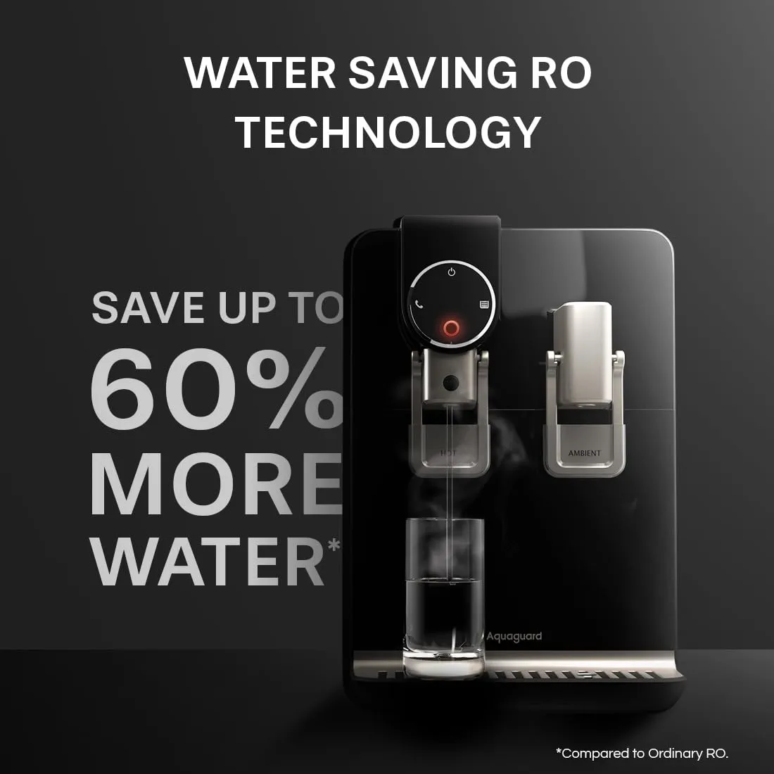 Aquaguard Blaze Insta Hot & Ambient 9-Stage RO, Dual Stainless Steel Tank Water Purifier | RO UV Active Copper Tech | Taste Adjuster | Upto 60% Water Savings | Suitable for all Water Sources