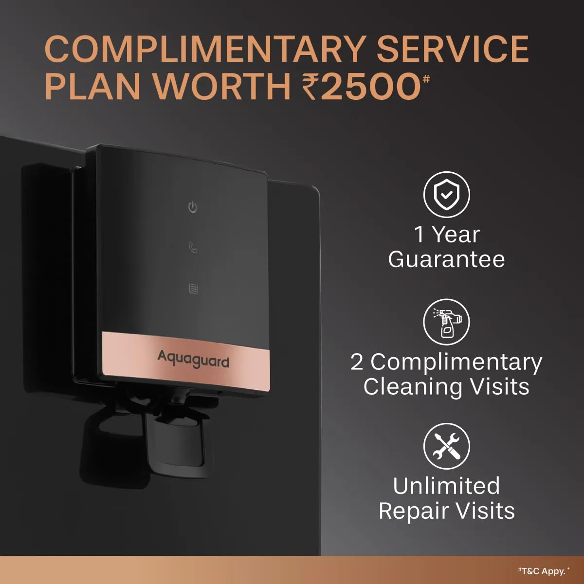 Aquaguard Neo WS 9-Stage Active Copper Tech Water Purifier |  RO UV Active Copper Tech | Suitable for all Water Sources GWPDNCRUM00B00