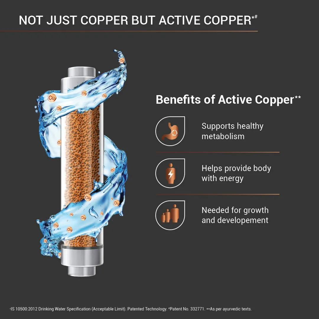 Aquaguard Superio WS RO UV SS Water Purifier with Patented Active Copper Technology & Stainless Steel Tank | Suitable for Borewell/Tanker/Municipal Water | GWPDSPRRS03B00
