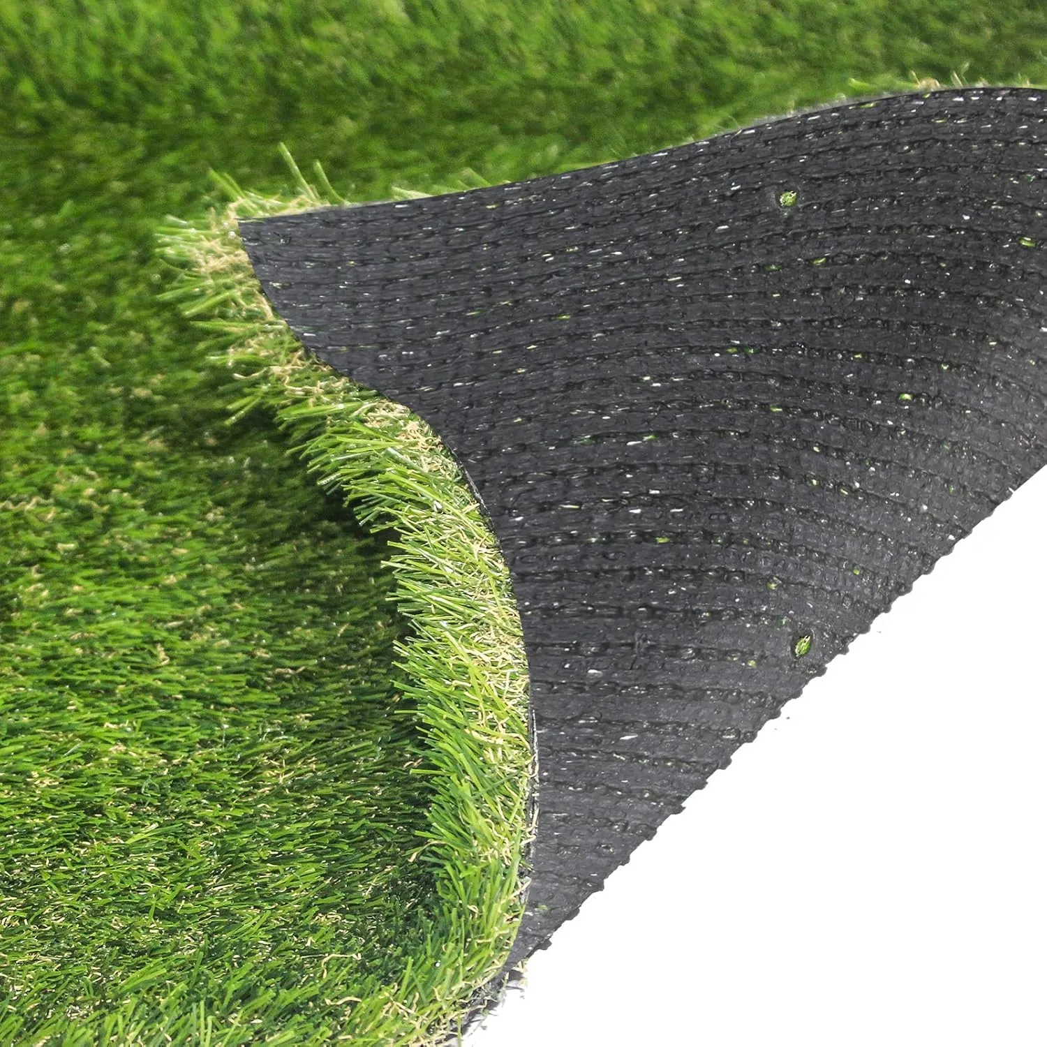 Artificial Grass, Pee Pads with Drain Holes,1.37" Height 4-Tone Realistic PP/PE Grass Mat, Fake Grass Turf for Home/Office/Patios Beach Camping Pets/Dogs (3.3x5ft)