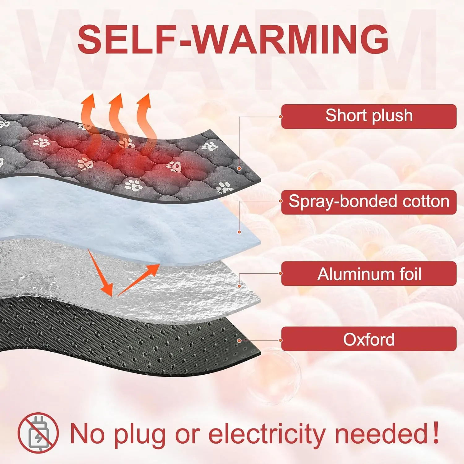 BEAUTYZOO Self Warming Cat Bed Pad, Self Heating Dog Bed Mat, Heated Cat Bed for Indoor Outdoor Cats, Thermal Warmer Pet Pad for Kitten Puppy Washable Non-Slip Chew Proof, 2 Pack 19 x 28 Inches Gray