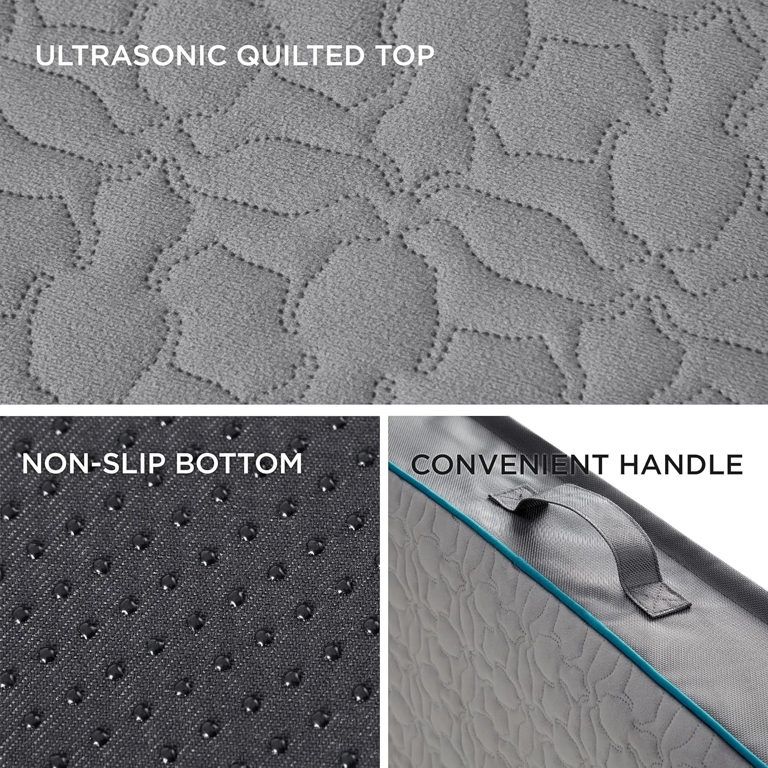 Bedsure Orthopedic Dog Bed for Large Dogs - Memory Foam Pet Mat, 2-Layer Thick Pet Mattress with Removable Washable Cover and Waterproof Lining (36x27x3.5 Inches), Grey