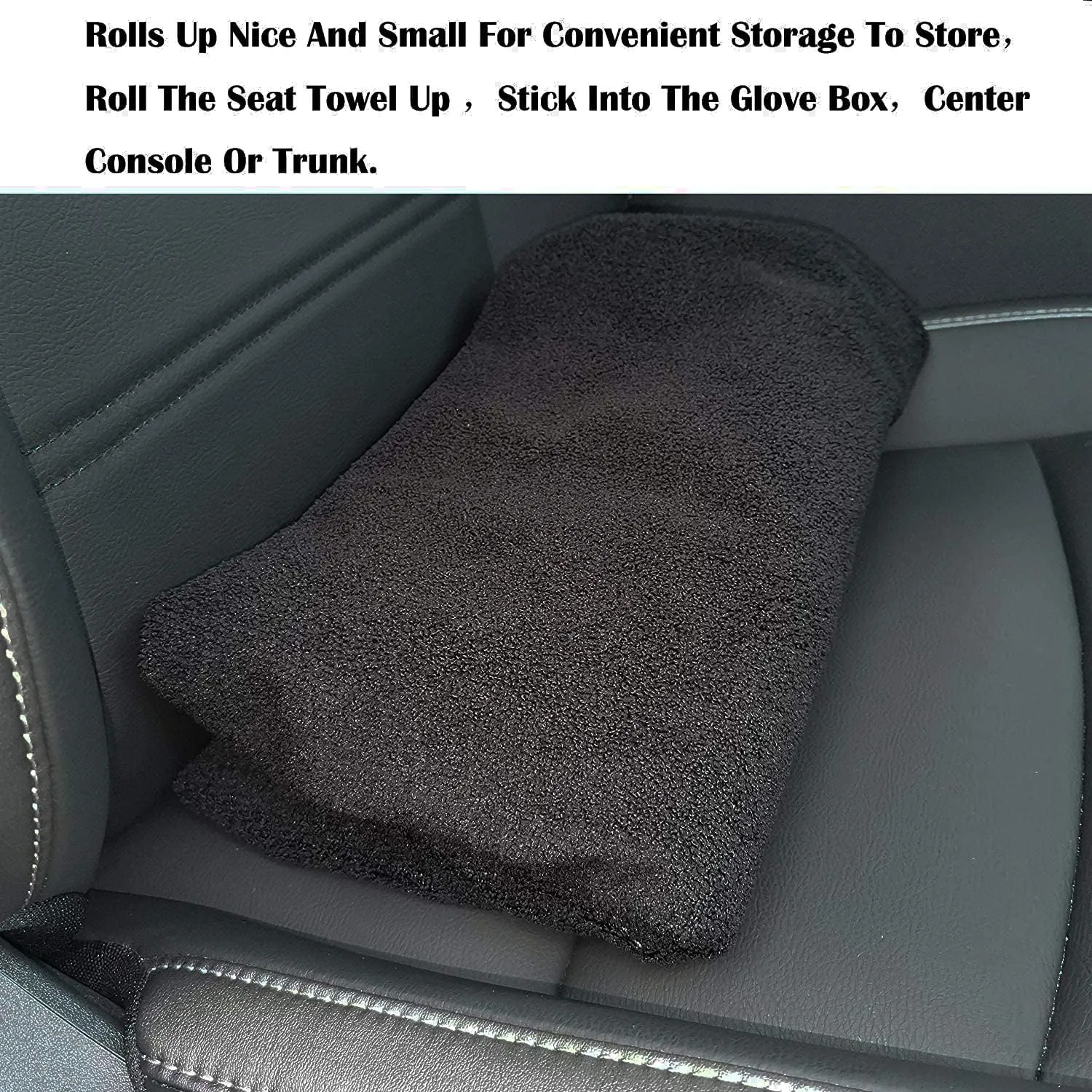 Car Seat Cover Protector Front Seats,for Gym Workout,Running,Swimming,Beach and Hiking,Waterproof Sweat Towel Bucket Seat Covers for Cars SUV Trucks (Black, 1Pcs)