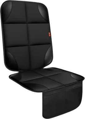 Car Seat Protector 1 Pack Car Seat Cushion Mat Thickest Padding,Waterproof 600D Fabric Car Seat Covers for Non-Slip Backing Mesh Pockets for Baby and Pet (1 Seat Protector)