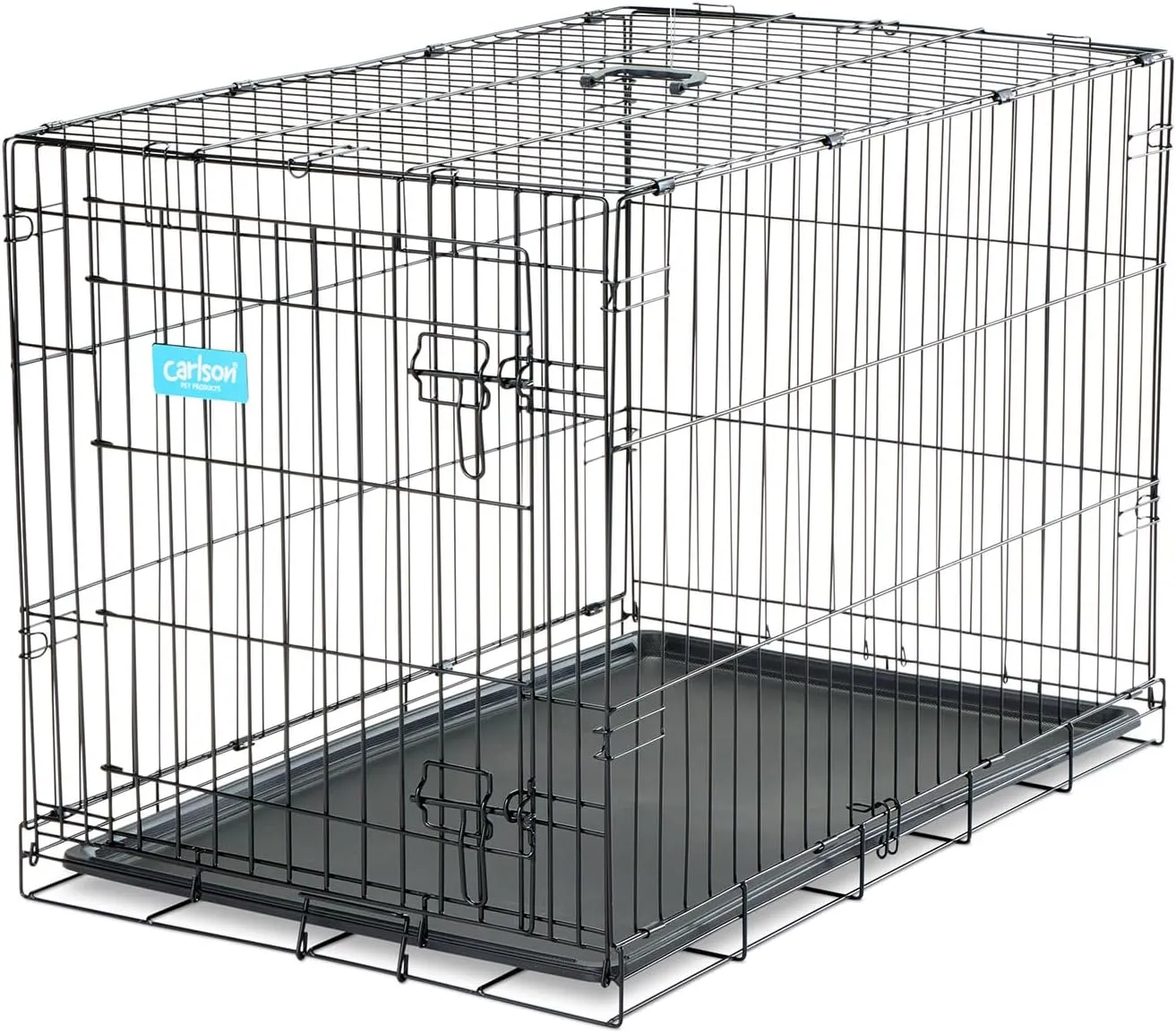 Carlson Pet Products Secure and Foldable Single Door Metal Dog Crate, Intermediate