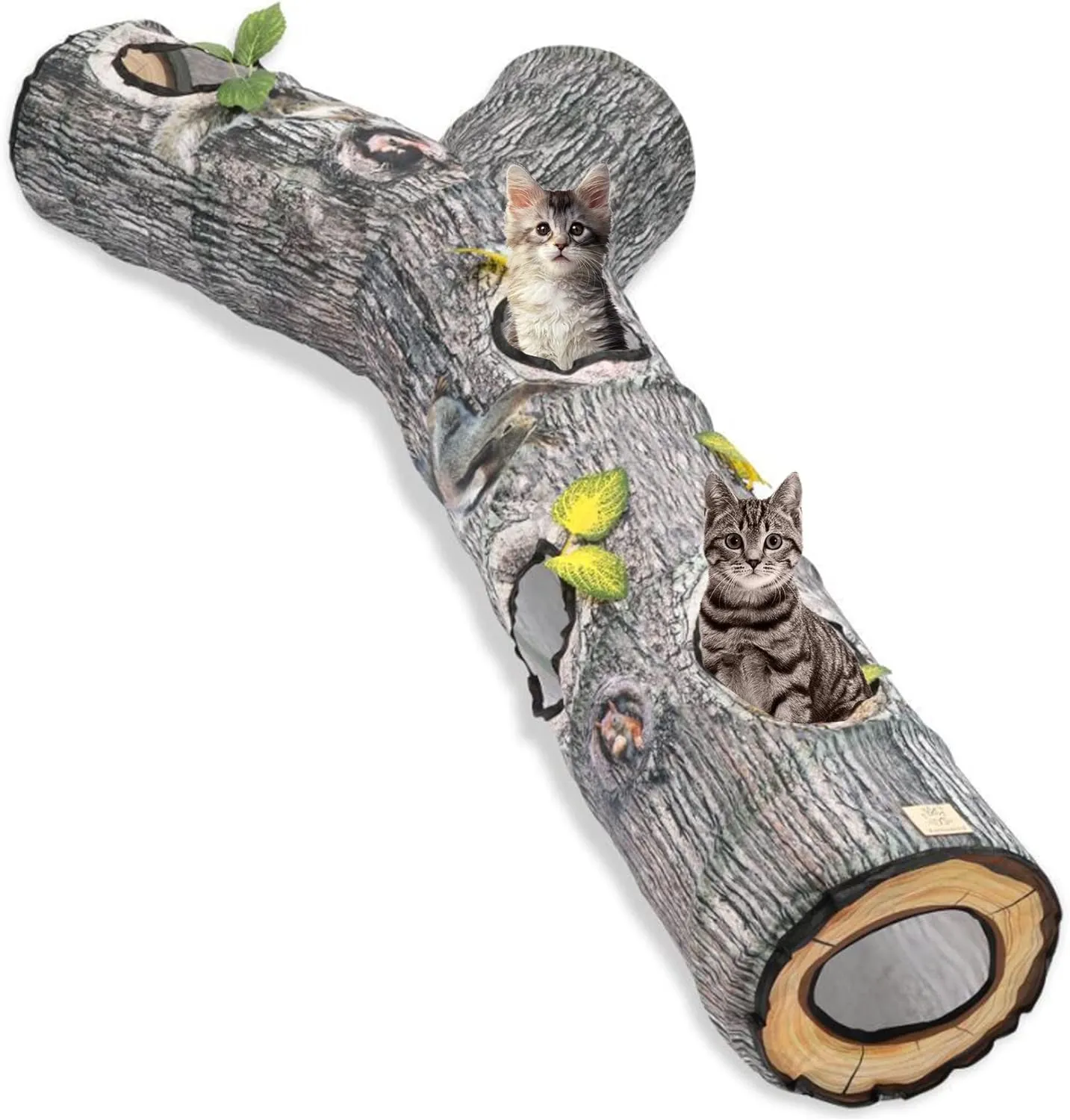 Cat Tunnels for Indoor Cats, Cat Tunnel Toys, Cat Stuff Accessories for Large Cats Kitten and Other Small Animals to Chase and Play, Foldable & Easy to Store, Cat Tube Toys L 59"