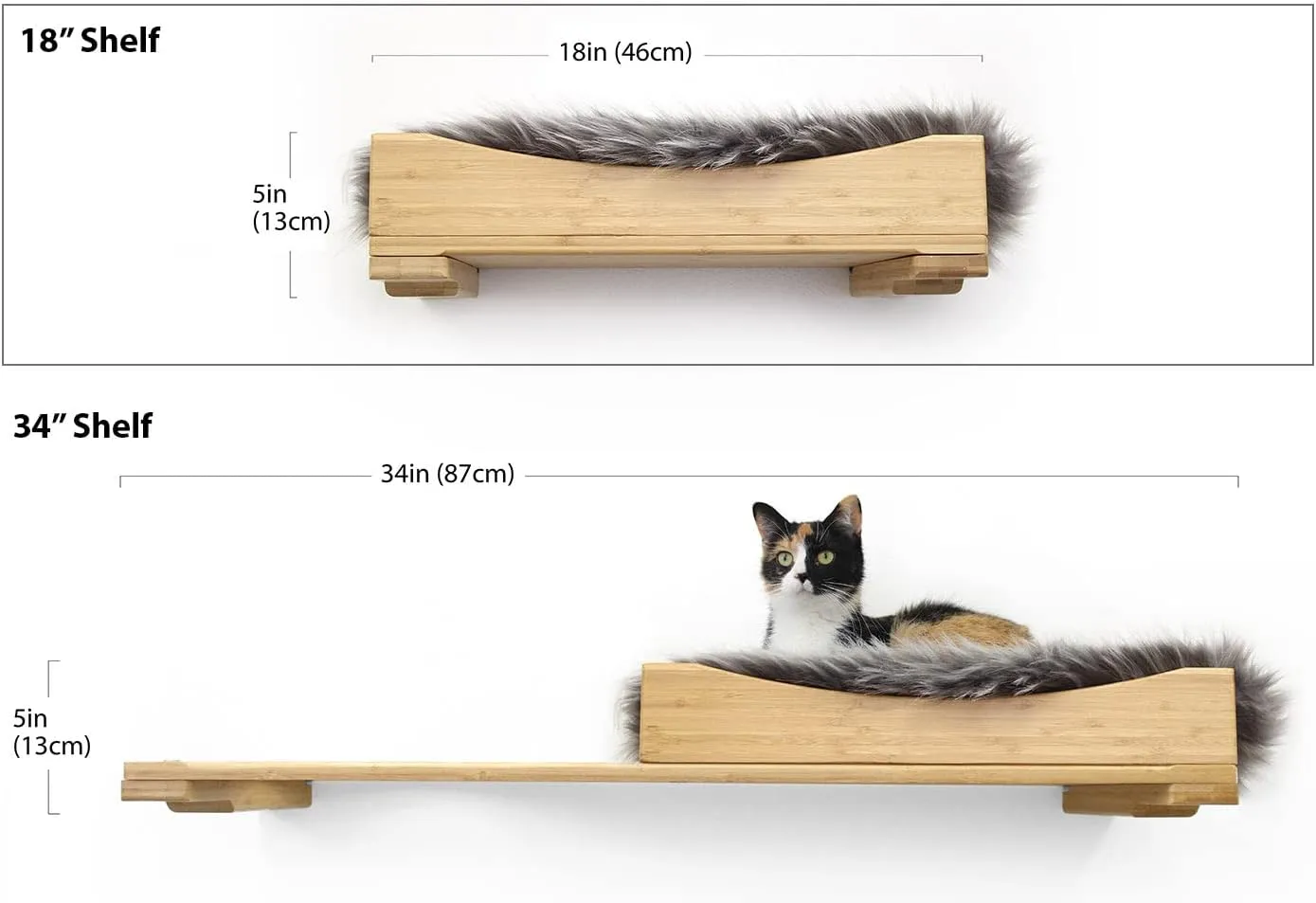 Catastrophic Creations The Nest Cat Bed  Modern Cat Bed  Bamboo Bed for Cats  Warm & Plush Pet Bed  Modular Cat Beds for Indoor Cats  Faux Fur Nap Cat Bed