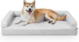 Chew Proof Orthopedic Dog Bed for Large Dogs - Indestructible Waterproof Sofa-Style Pet Couch, Large Washable Anti-Slip Dog Bed 36"27"6.7" Gray