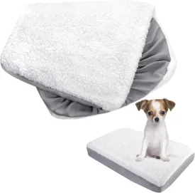 Coldwind Dog Bed Covers Replacement, 15 x 20 inch, Waterproof, Washable Ultra Soft Velvet, Fits Most Standard Pet Beds, Rectangular, Removable Cover, for Dogs & Cats