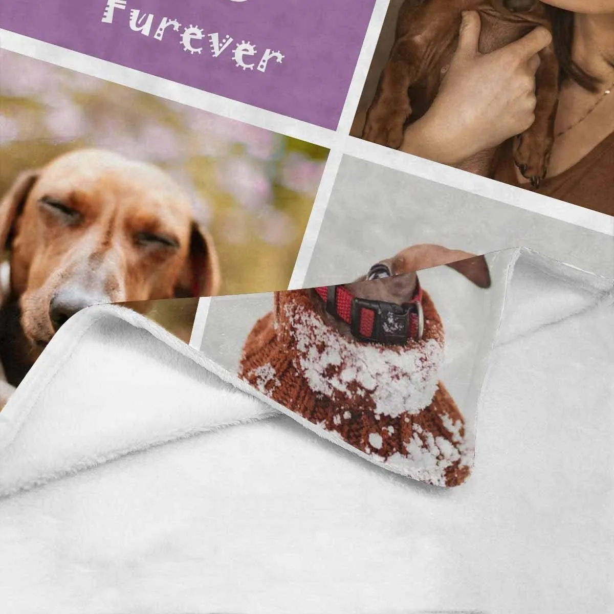 Custom Dog Photo Blanket - Personalized Picture Blankets for Pets Dog Lover - Customized Gifts Using My Own Photos - Fleece Flannel Plush Microfiber Blanket for Couch Bed Sofa (6 Photos Collage)