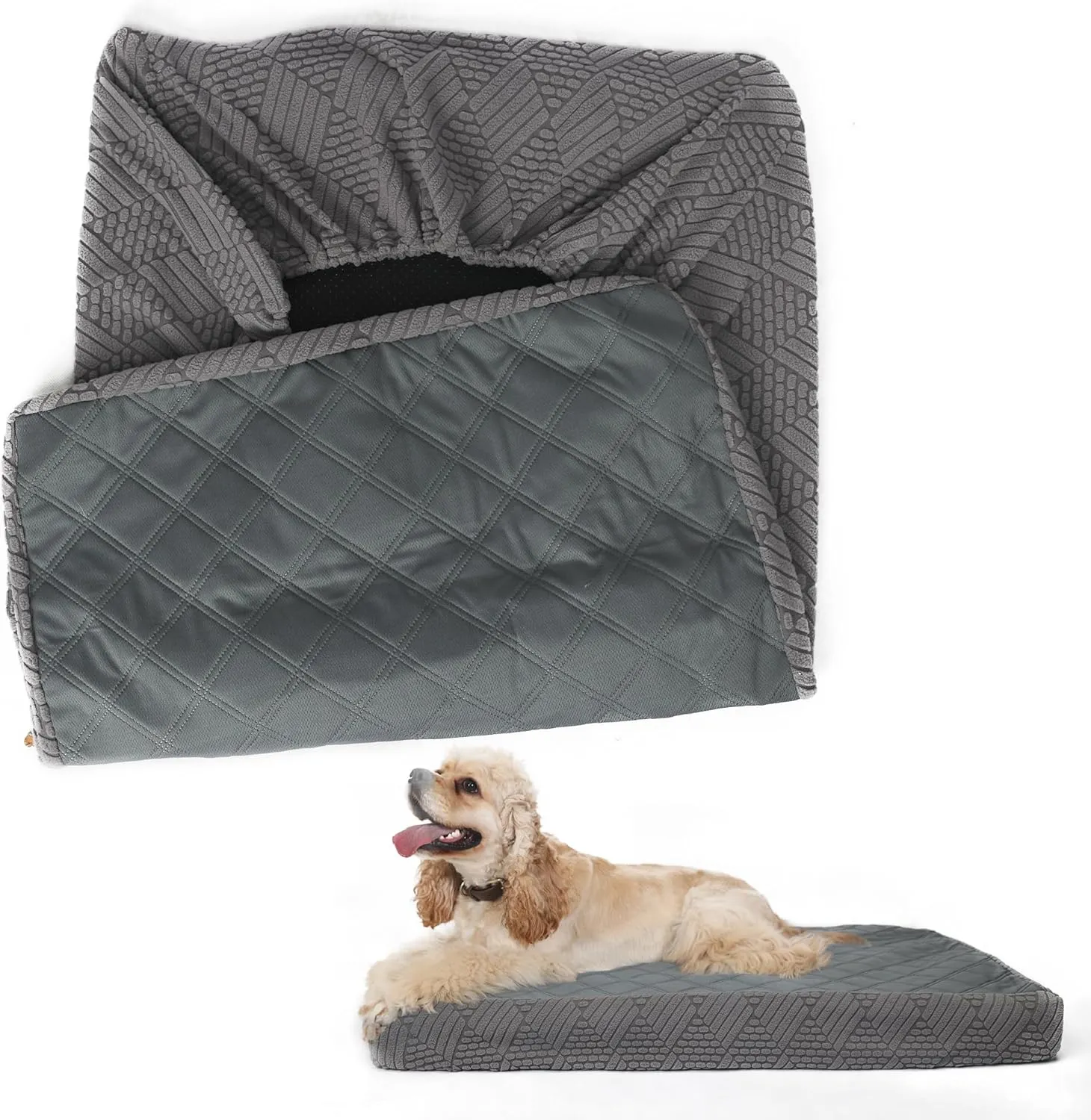 Dog Bed Cover 35x22 Waterproof Washable Pet Bed Cover Replacement Sofa Couch Furniture Protector Reusable