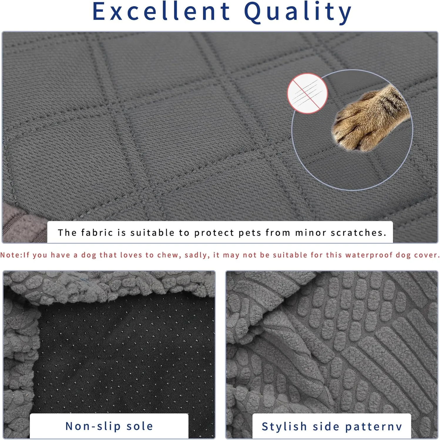 Dog Bed Cover 35x22 Waterproof Washable Pet Bed Cover Replacement Sofa Couch Furniture Protector Reusable