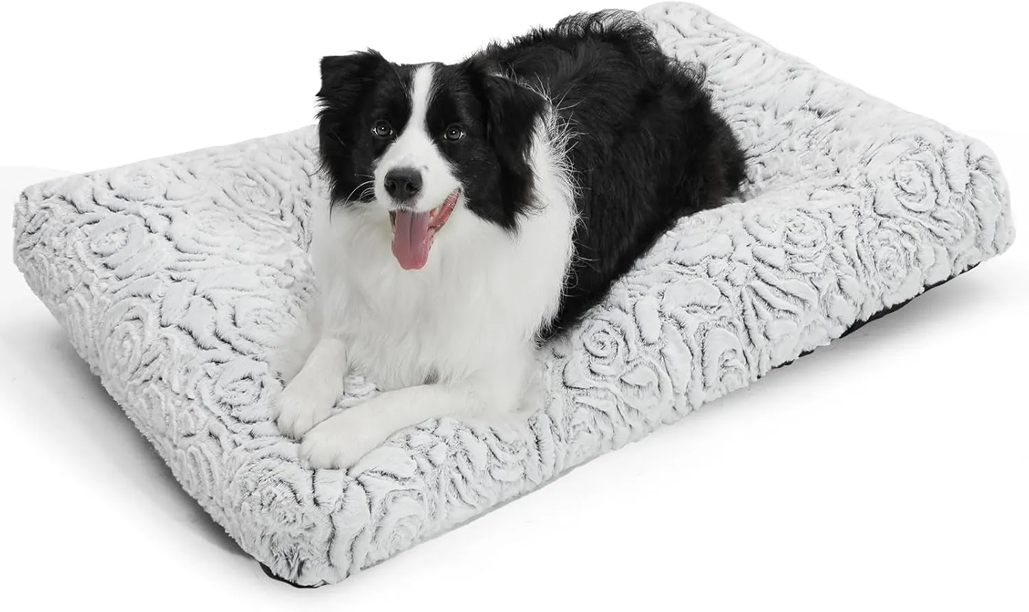 Dog Bed,Orthopedic Foam Plush Dog Bed for Crate Fulffy Comfy Kennel Pad Anti-Slip,36" Dogs Bed Sofa Pet Bed for Large,Medium,Small Dogs Breeds,36" x 24",L,Gray