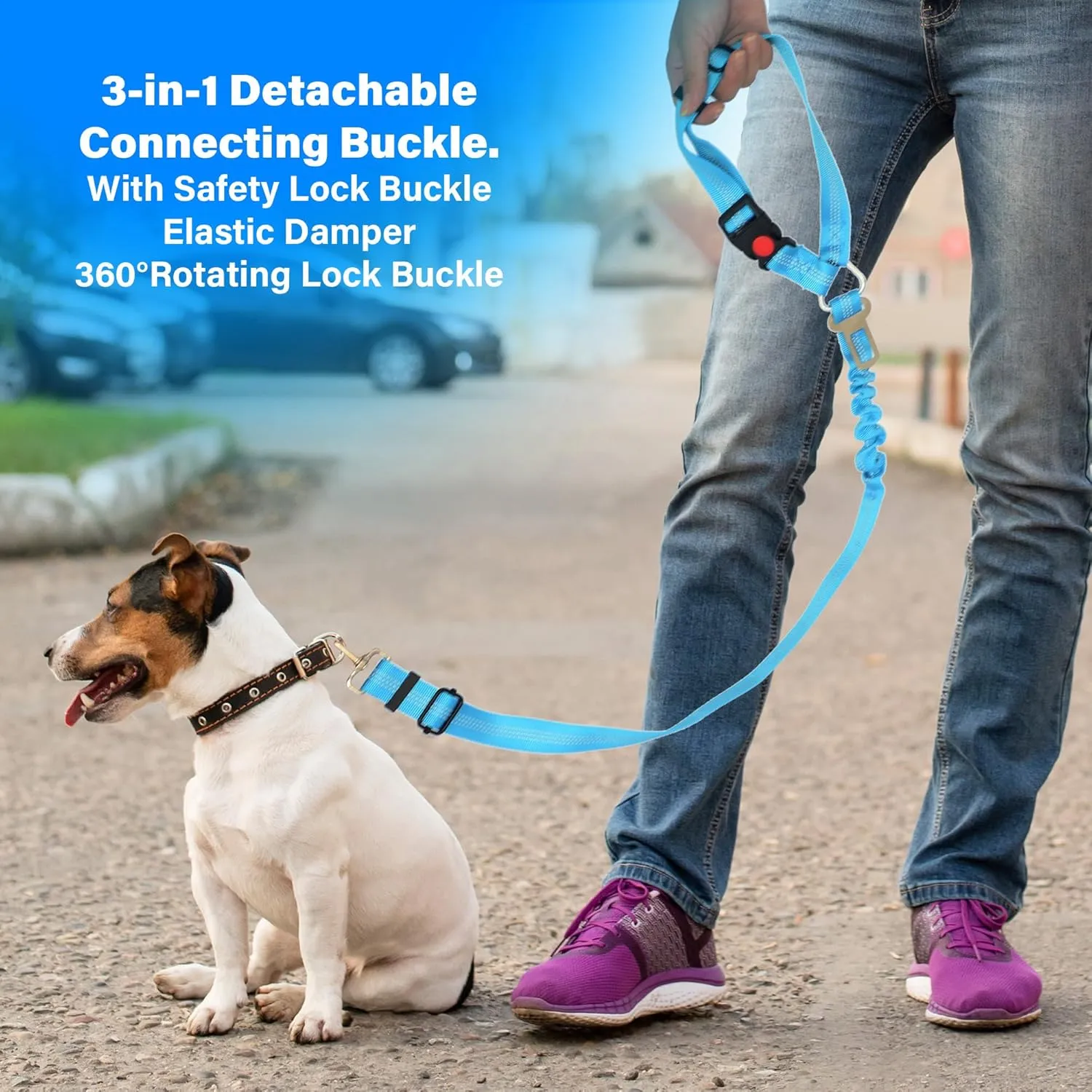 Dog Car Harness, 2 Pack Seat Belt with Safety Clip, Includes Poop Bag Dispenser with 1 Roll Bags & Portable Collapsible Silicone Dog Bowl, Travel Essentials for Dogs2 Rose Red