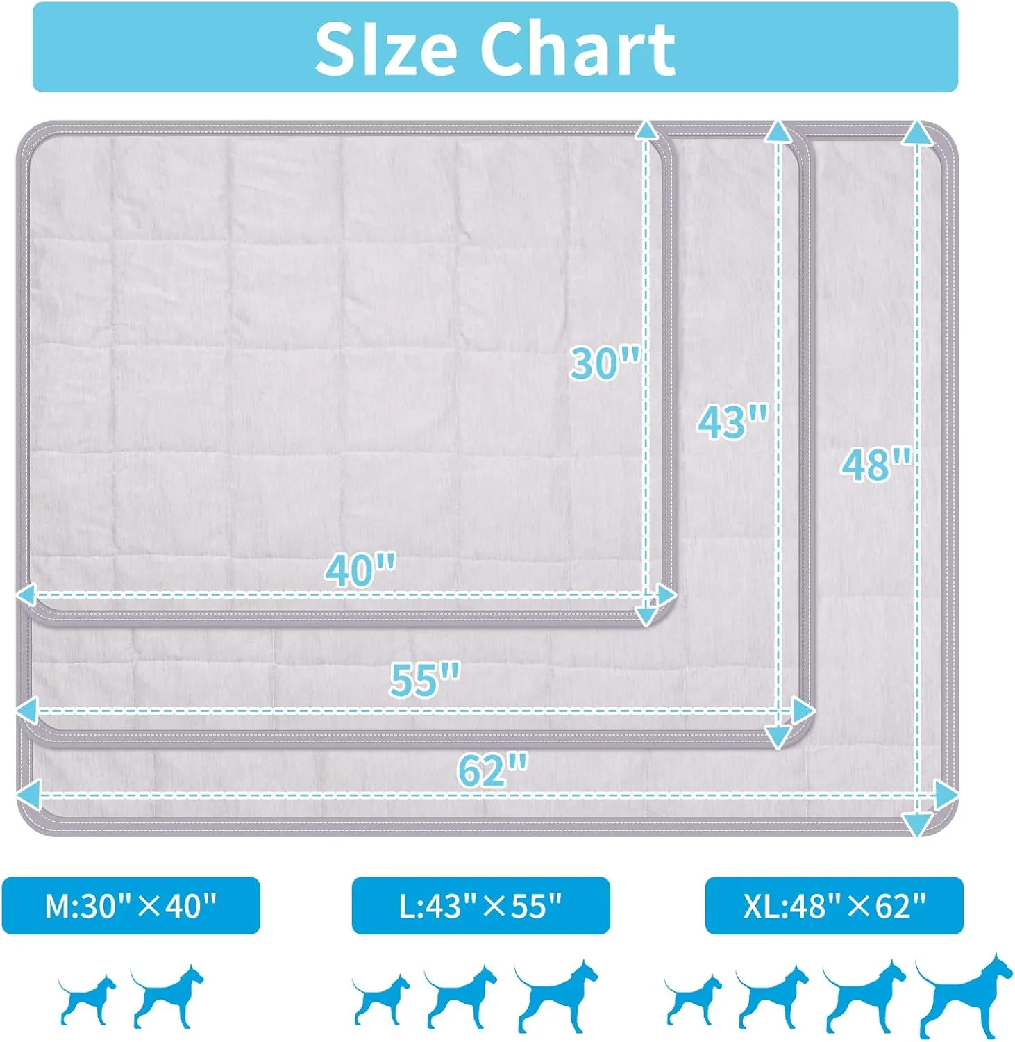 Dog Cooling Blanket, 0.4 Q-MAX Cooling Blanket For Large Dogs Washable, Cool To Touch Dog Blankets For Bed Cover, Soft Lightweight Cooling Dog Blanket Help Your Pet Sleep Well In Summer (30"40"/Grey)