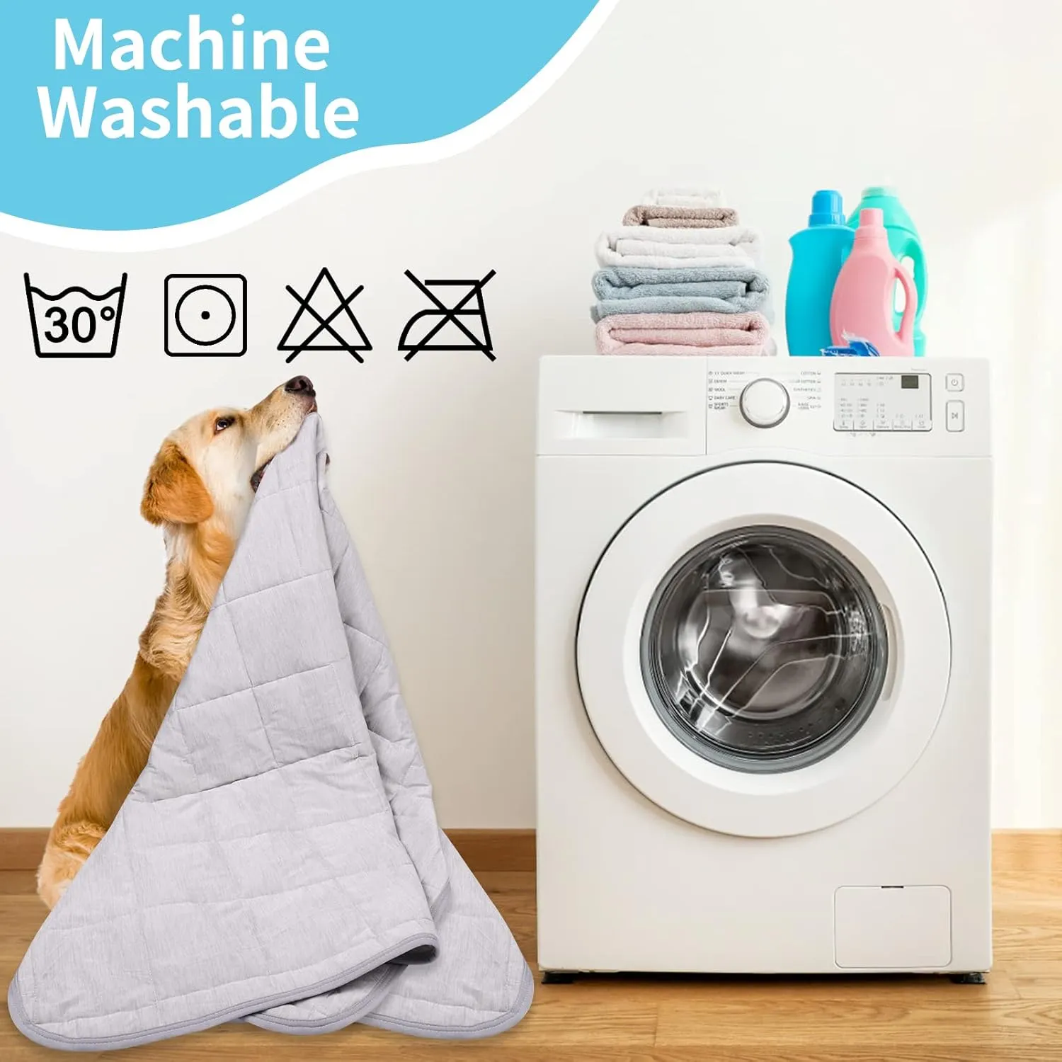 Dog Cooling Blanket, 0.4 Q-MAX Cooling Blanket For Large Dogs Washable, Cool To Touch Dog Blankets For Bed Cover, Soft Lightweight Cooling Dog Blanket Help Your Pet Sleep Well In Summer (30"40"/Grey)