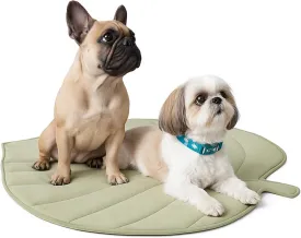 Dog Cooling Mat - Large Leaf Shaped, Washable, Non-Slip, Summer Pad for Dogs and Cats, Durable Cotton, Lightweight