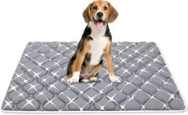 Dog Crate Mat, Ultra Soft Dog Bed Mat for Sleeping with Anti-Slip Bottom, Washable Kennel Pad for Large Medium Small Dogs Breeds with Cute Prints and Dark Colored to Hide Stains (36" X 23")