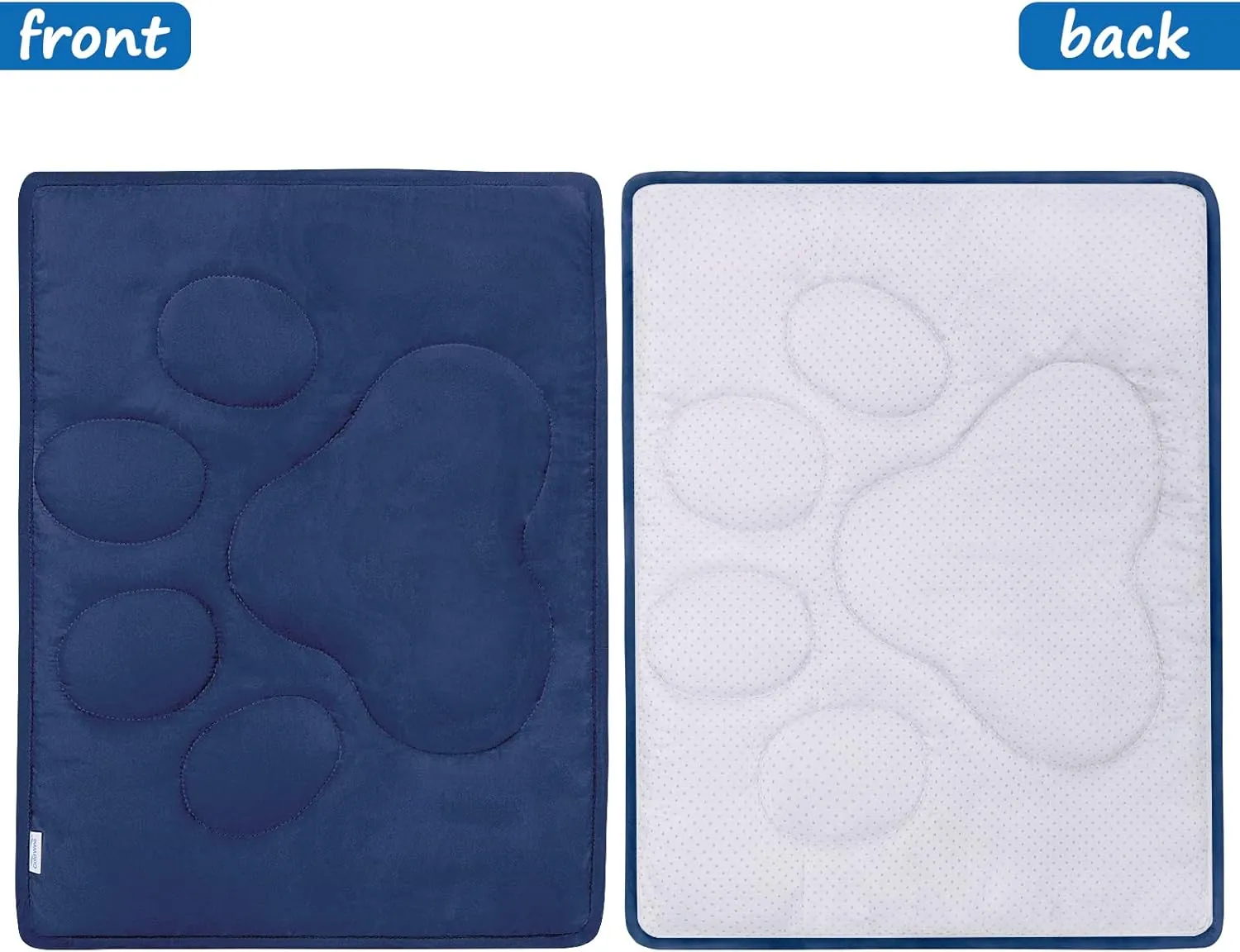 Dog Crate Pad(23"x 36"),Washable Crate Mat with Anti-Slip Bottom, Dog Mats for Sleeping, Breathable Kennel Pad,Dark Colored to Hide Stains, Navy