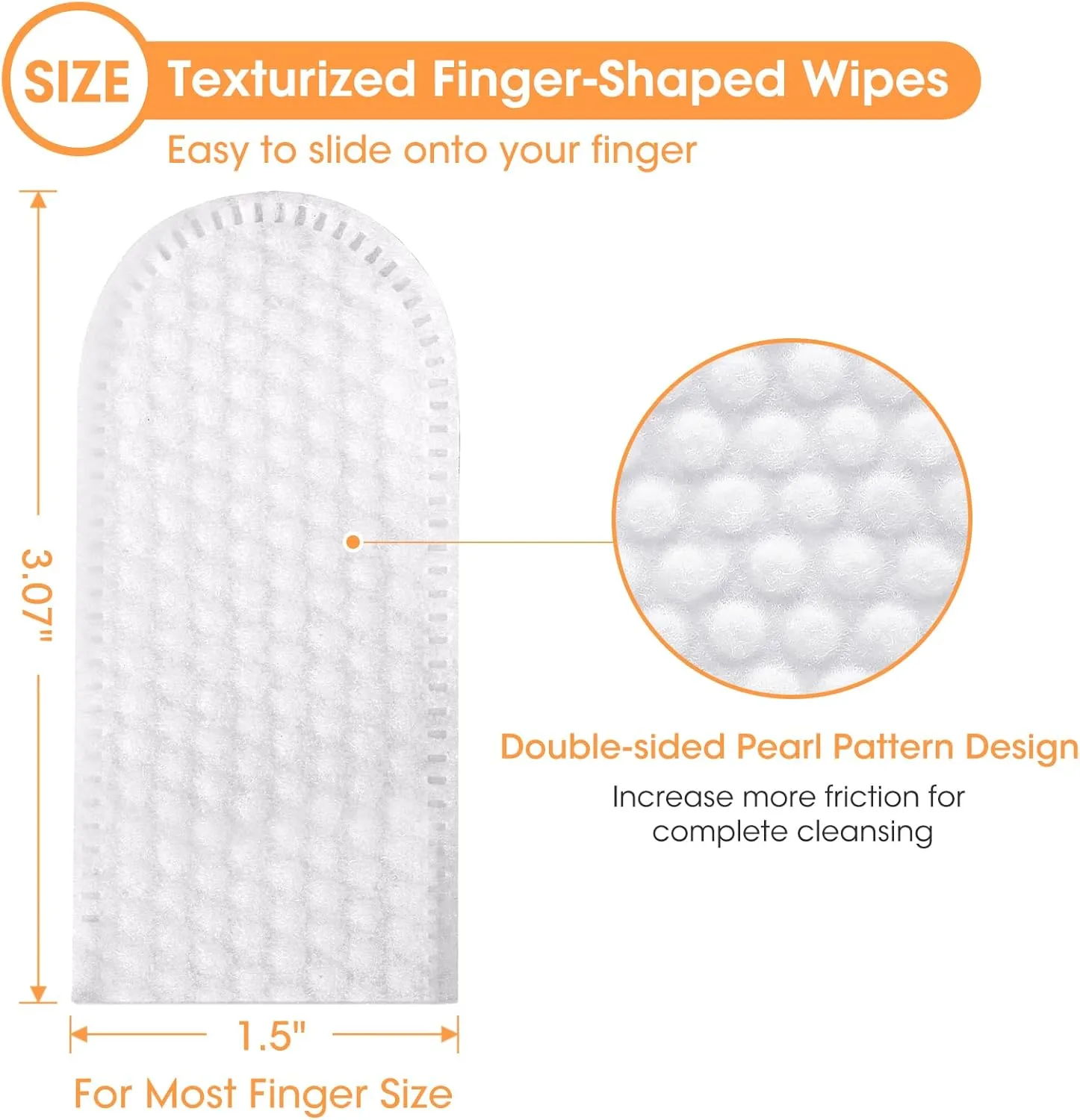 Dog Dental Wipes, Dog Teeth Cleaning Finger Wipes, Reduce Plaque & Tartar, Freshen Breath, Safe Natural Pet Dental Care Finger Wipes for Dog & Cat, Portable & Disposable Dog Tooth Wipes, 50 Ct