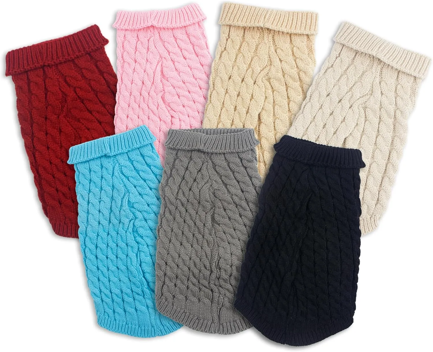 Dog Sweater, Black M Pullover Sweater, Turtleneck Knitwear, Puppy Outfits for Small and Medium Dogs, Warm Clothes for Bulldog, Poodle, Yorkshire etc.