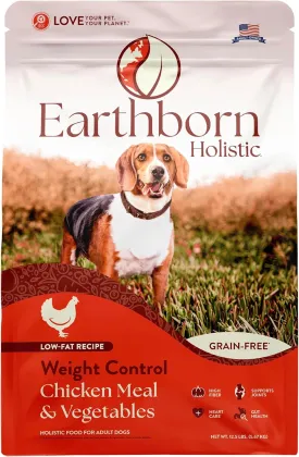 Earthborn Holistic Weight Control Chicken Meal & Vegetables Grain-Free, Low-Fat Dry Food for Adult Dogs (12.5 lb. Bag)