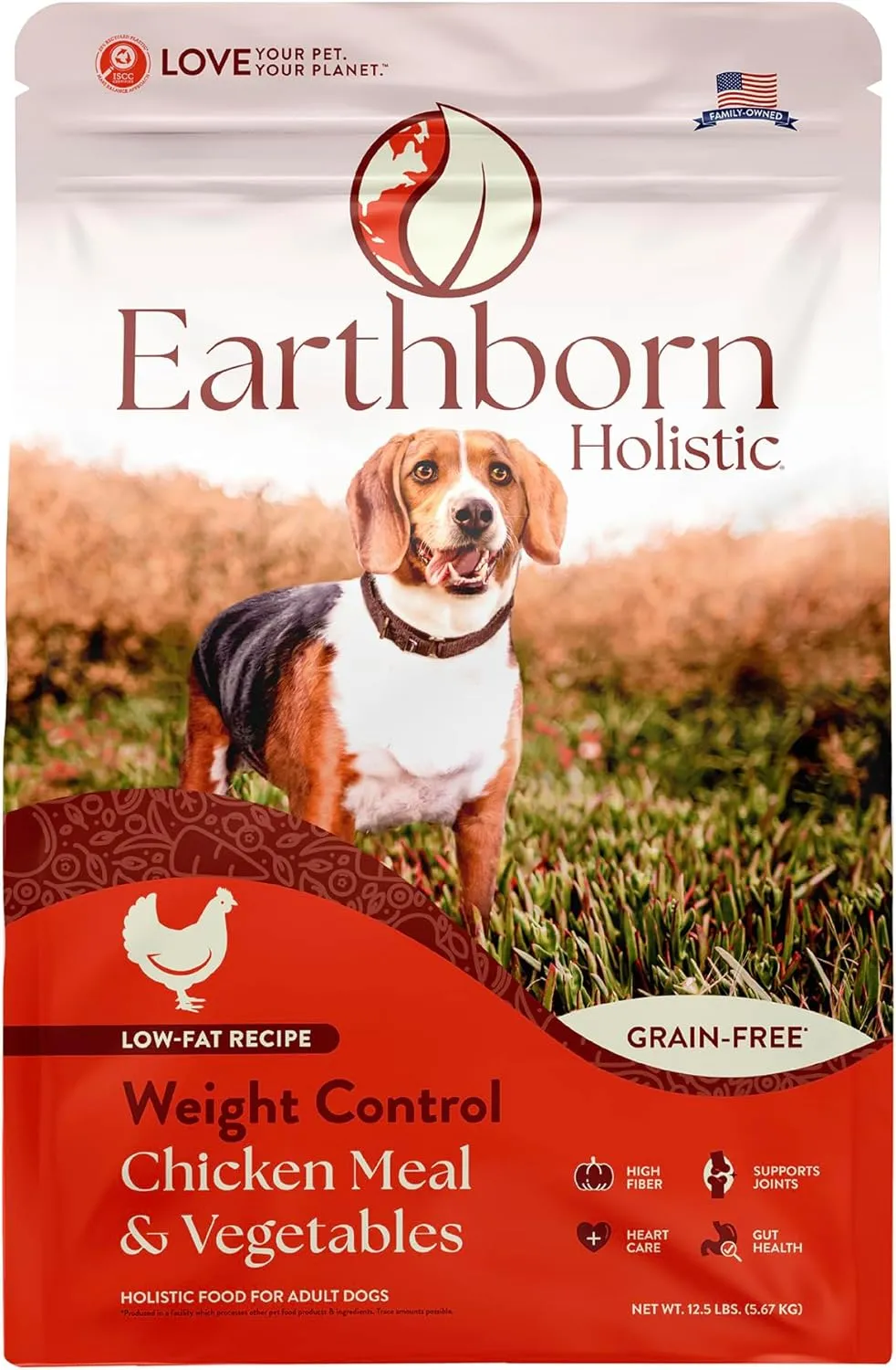 Earthborn Holistic Weight Control Chicken Meal & Vegetables Grain-Free, Low-Fat Dry Food for Adult Dogs (12.5 lb. Bag)