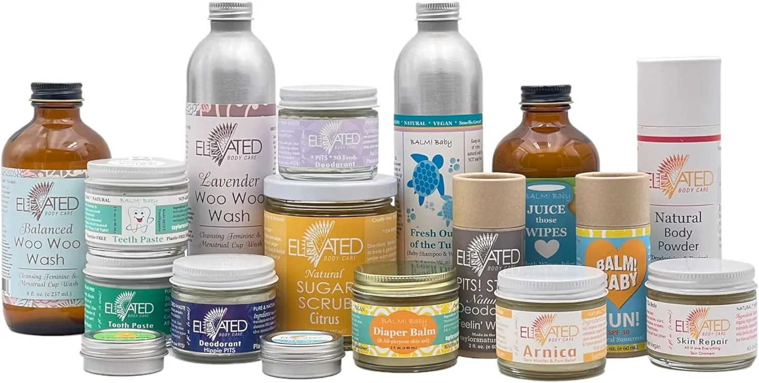 Elevated All Natural Fluoride Free Toothpaste - SLS Free Vegan Toothpaste - Glass Jar - 4 Flavors - Made in USA (Peppermint)