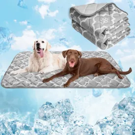 EXPAWLORER Dog Cooling Mat-Upgraded Extra Large QMX>0.4 Cooling Pad for Dog Dogs Cats Pets in Summer Keep Cool,Washable,Non-Slip Blanket for Grate Sofa Bed Outdoor(28.3''*47.2'')