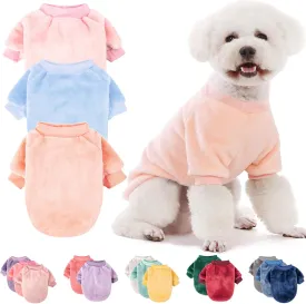 FabriCastle Dog Sweater, 3-Pack Dog Clothes, Soft and Warm Pet Jackets XXS XS for Small Dogs Girl & Cats, Winter Pet Apparel Costumes, Puppy Outfits (Ballet Pink,SkyBlue,Peach, X-Small)