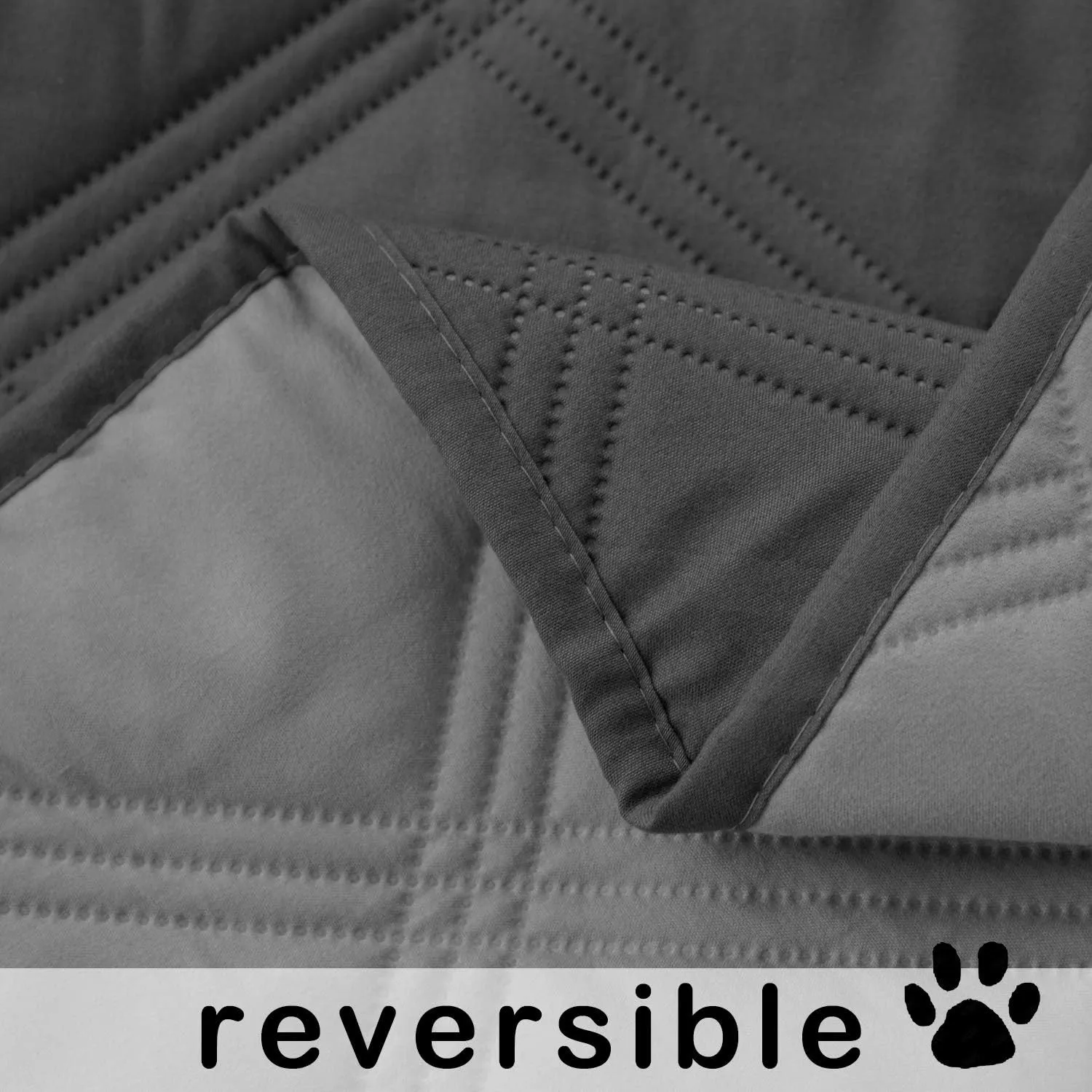 fuguitex Waterproof Dog Blanket Reversible for Small Dogs Resistant Leakproof Washable Couch Cushion Bed Protector Cover for Indoor Furniture Pet Friendly52"*82",Dark Grey Grey