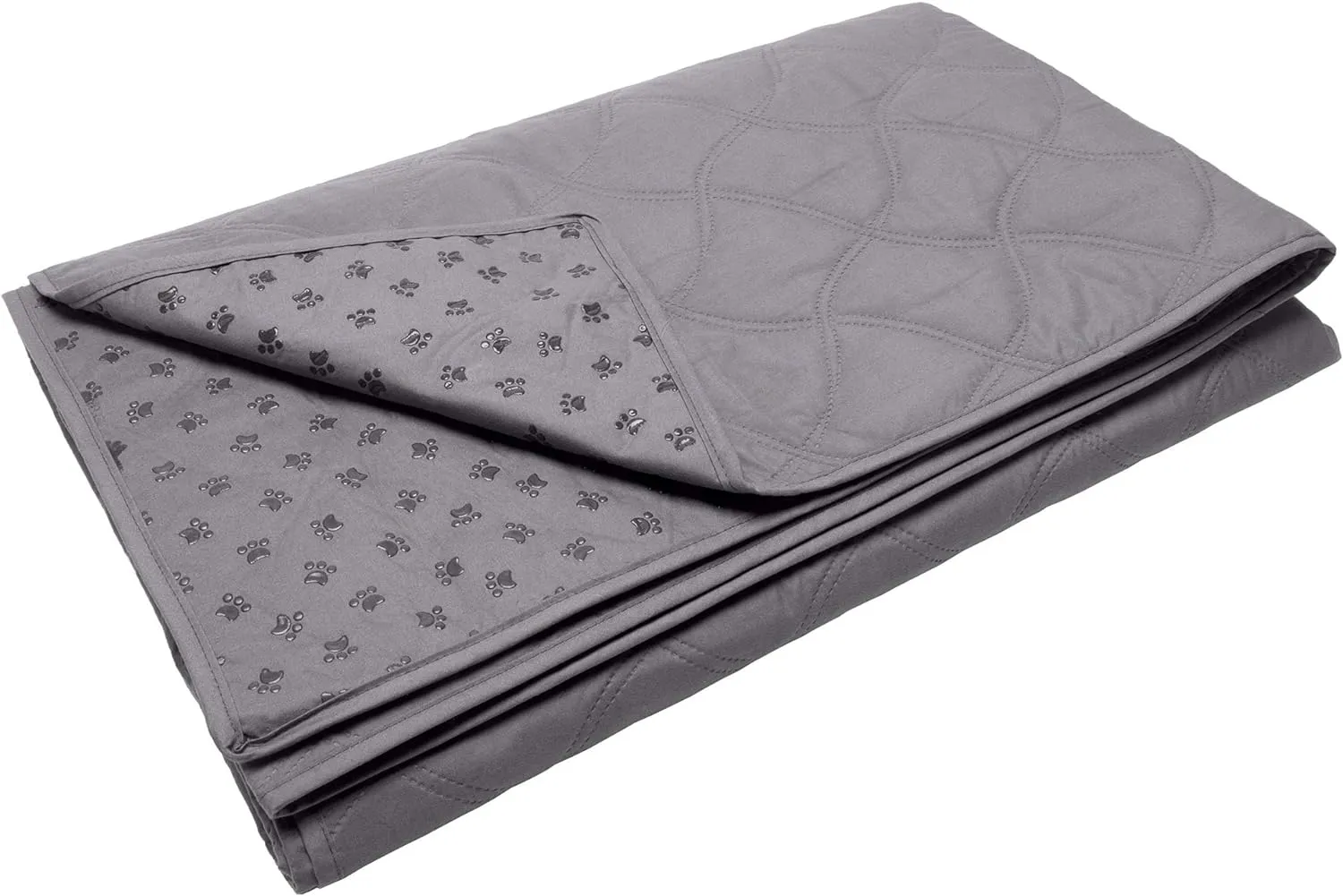 Furhaven Waterproof & Non-Slip King Size Mattress Cover Protector for Dogs & Cats, Washable, For Beds, Couches, & Car Seats - Quilted Twill Blanket Mattress Cover - Gray, Jumbo/King Size