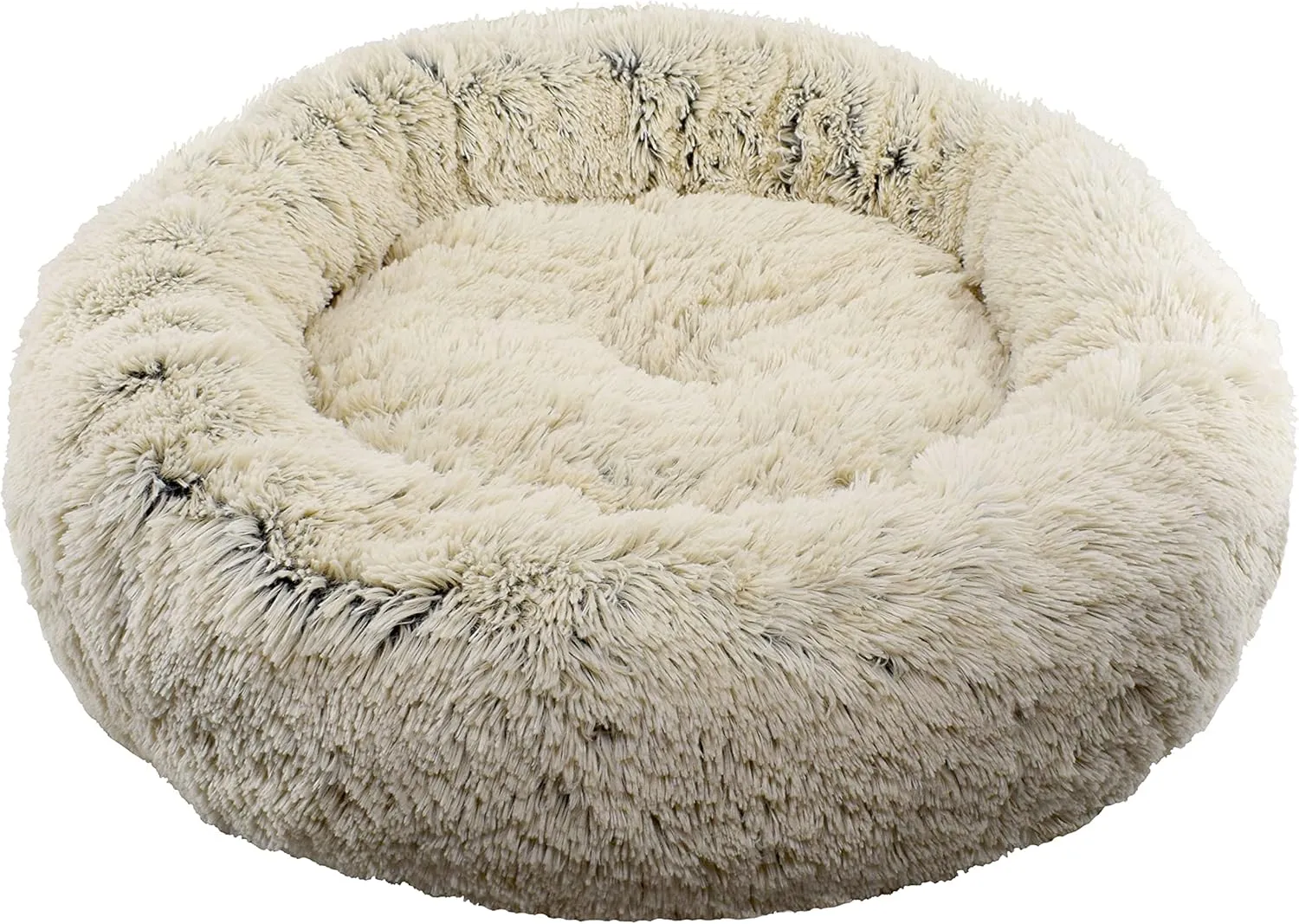 FuzzBall Fluffy Luxe Pet Bed, Calming Donut Cuddler  Machine Washable, Waterproof Base, Anti-Slip (for Small Dogs and Cats up to 25lbs)