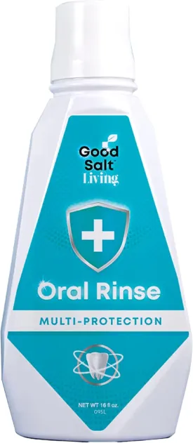 Good Salt Living Multi-Fresh Oral Rinse, Fluoride-Free Mouthwash for Daily Oral Care, Made in The USA, 16 fl oz Mouthwash Bottle