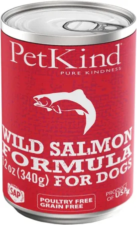 Grain-Free All Natural Dog Food, 13 oz cans (Pack of 12), Wild Salmon