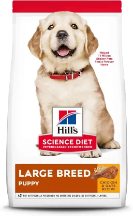 Hill's Science Diet Dry Dog Food, Puppy, Large Breeds, Chicken Meal and Oats Recipe, 30 lb. Bag