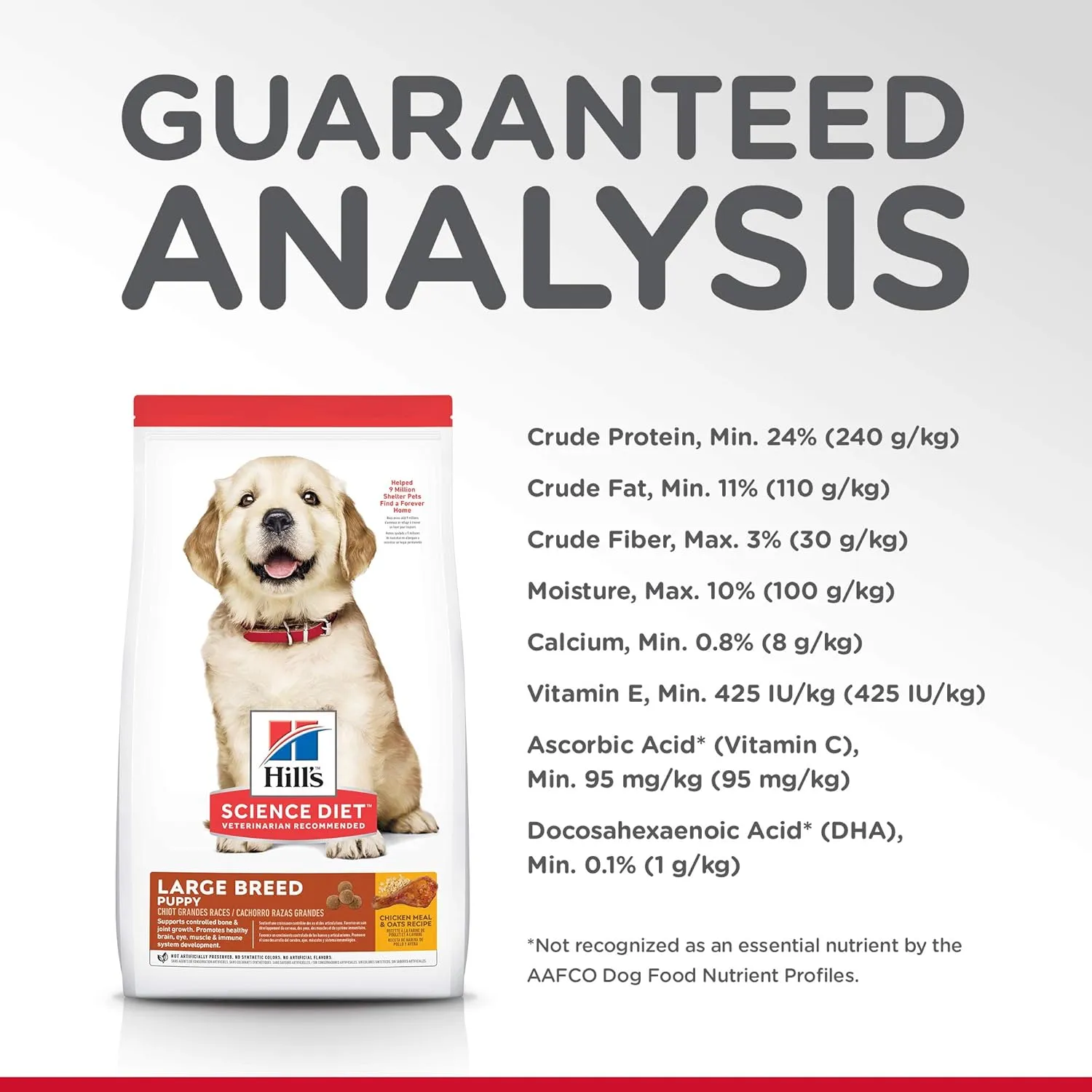 Hill's Science Diet Dry Dog Food, Puppy, Large Breeds, Chicken Meal and Oats Recipe, 30 lb. Bag
