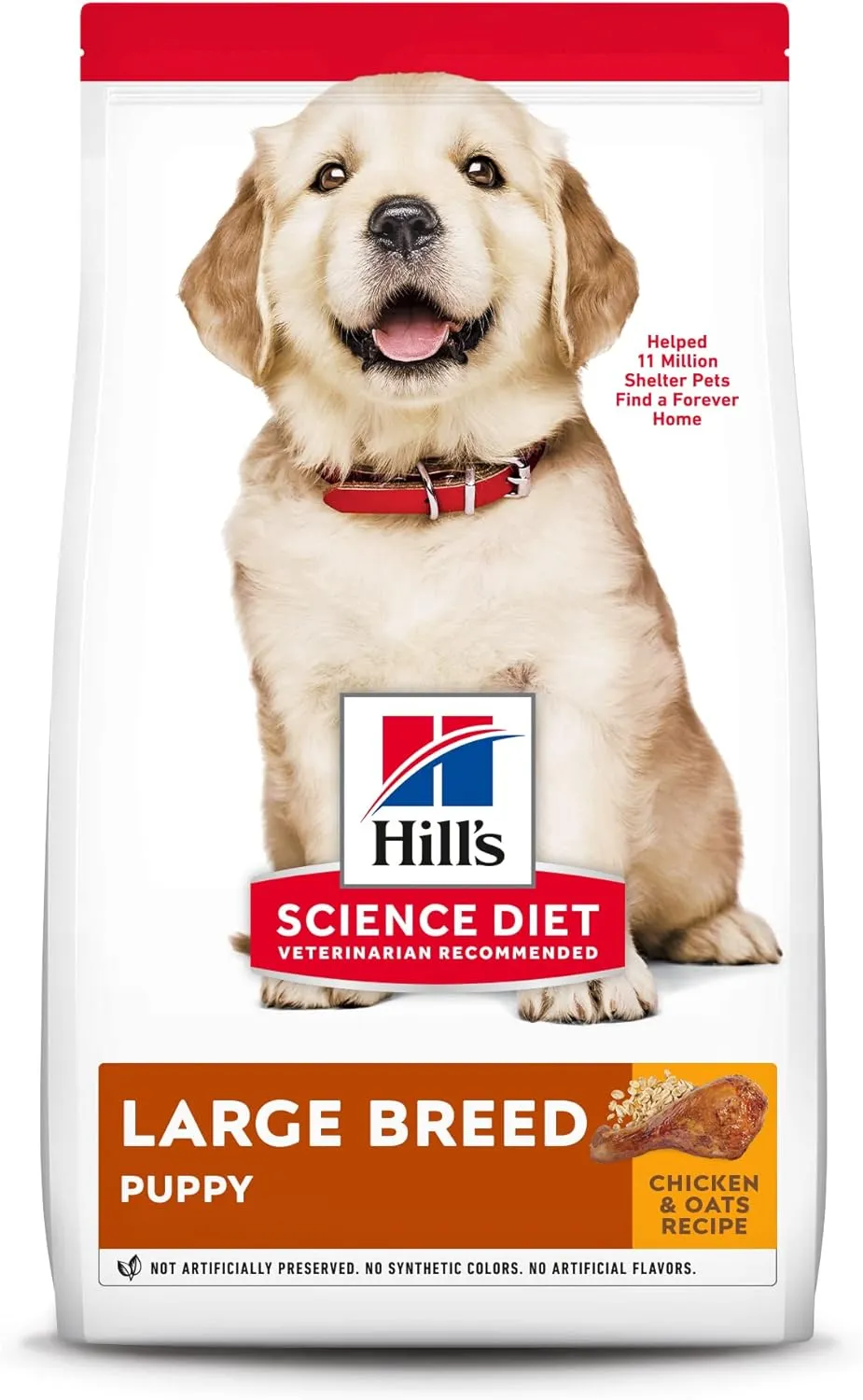 Hill's Science Diet Dry Dog Food, Puppy, Large Breeds, Chicken Meal and Oats Recipe, 30 lb. Bag