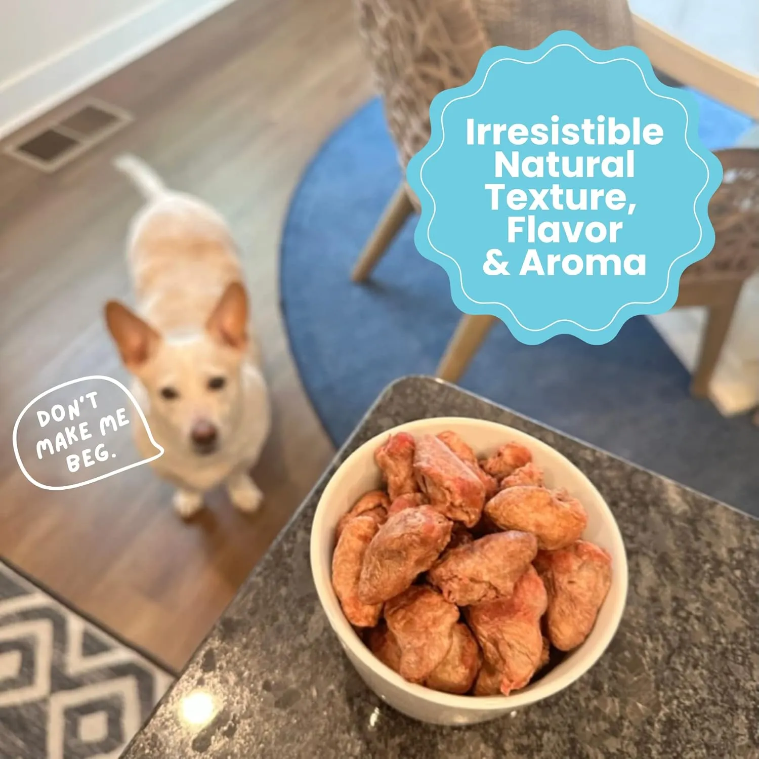 hotspot pets Freeze Dried Chicken Hearts for Cats & Dogs - 1LB Big Bag- Made in USA -Single Ingredient All Natural Grain-Free -Resealable Bag- Perfect for Training, Topper or Snack, Allergen-Free