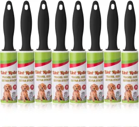 Hushee 8 Pcs Mini Lint Roller for Travel Small Lint Removers Bulk for Pet Hair and Clothes Small Size Removers Portable Sticky Removing Tool for Cleaning Furniture Dog Car Seat