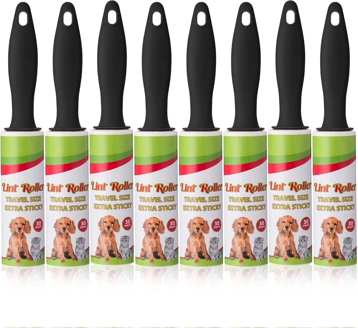 Hushee 8 Pcs Mini Lint Roller for Travel Small Lint Removers Bulk for Pet Hair and Clothes Small Size Removers Portable Sticky Removing Tool for Cleaning Furniture Dog Car Seat